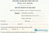 Đơn Xin Thi Bổ Sung Học Phần