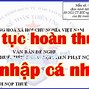 Hoàn Thuế Thu Nhập Cá Nhân Online